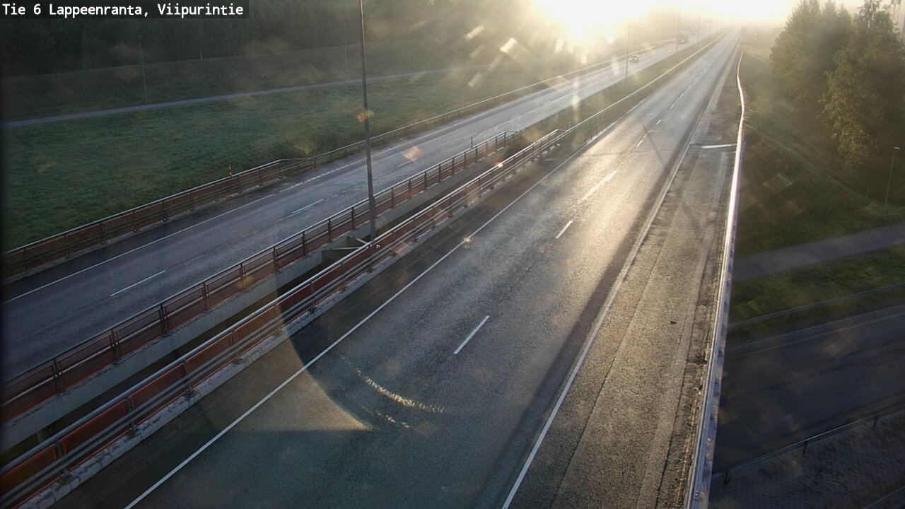 Weather Camera Image Road 6 Lappeenranta, Viipurintie, Lappeenranta, Etelä-Karjala