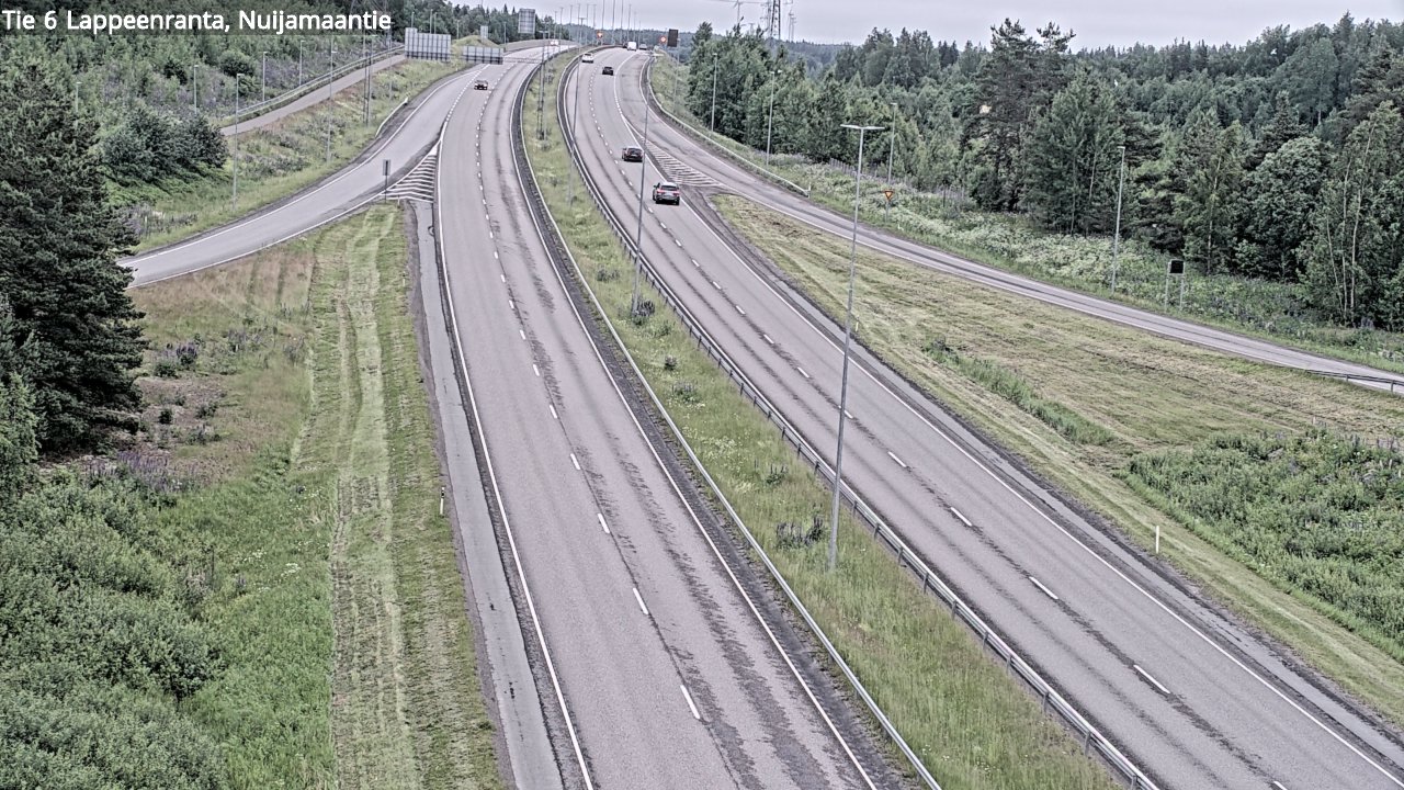 Weather Camera Image Road 6 Lappeenranta, Nuijamaantie, Lappeenranta, Etelä-Karjala