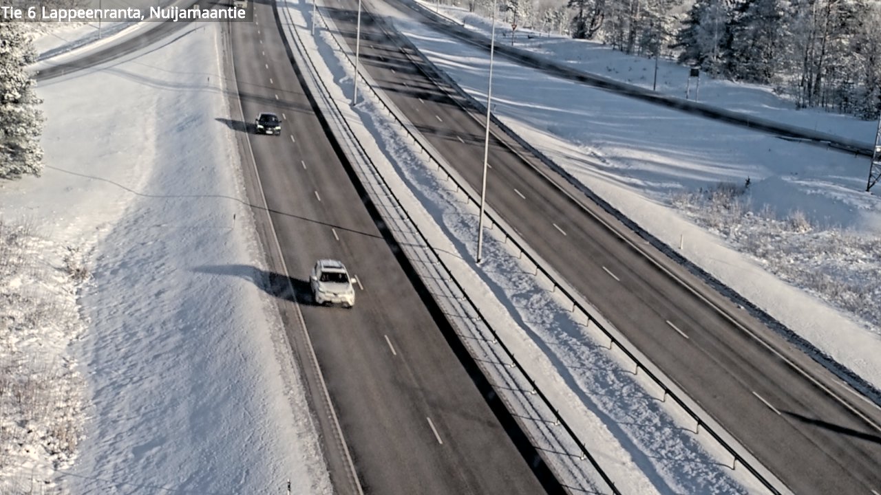 Weather Camera Image Väg 6 Villmanstrand, Nuijamaantie, Lappeenranta, Etelä-Karjala