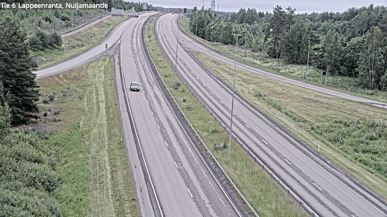 Weather Camera Image Road 6 Lappeenranta, Nuijamaantie, Lappeenranta, Etelä-Karjala