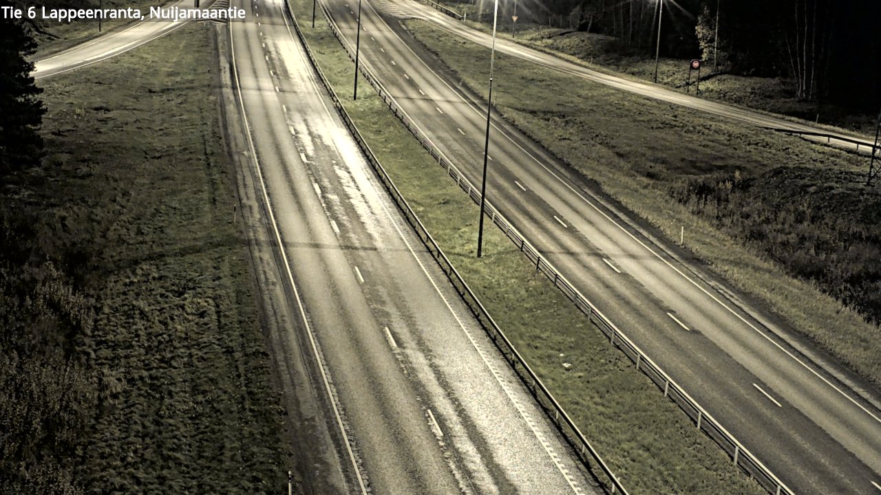 Weather Camera Image Väg 6 Villmanstrand, Nuijamaantie, Lappeenranta, Etelä-Karjala