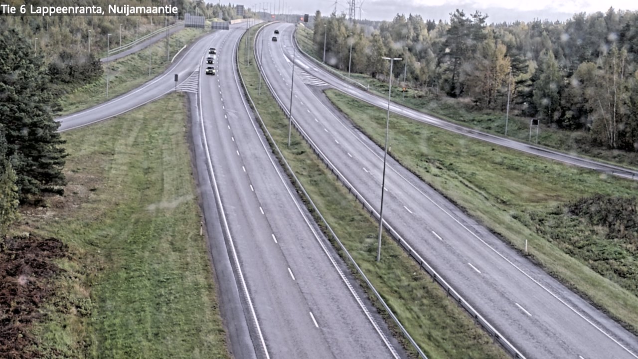 Weather Camera Image Road 6 Lappeenranta, Nuijamaantie, Lappeenranta, Etelä-Karjala
