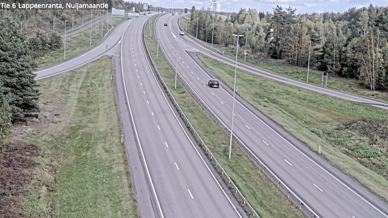 Weather Camera Image Road 6 Lappeenranta, Nuijamaantie, Lappeenranta, Etelä-Karjala