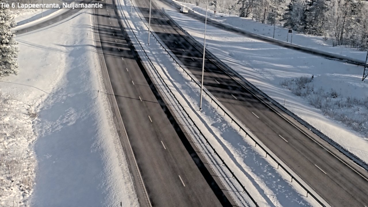 Weather Camera Image Väg 6 Villmanstrand, Nuijamaantie, Lappeenranta, Etelä-Karjala