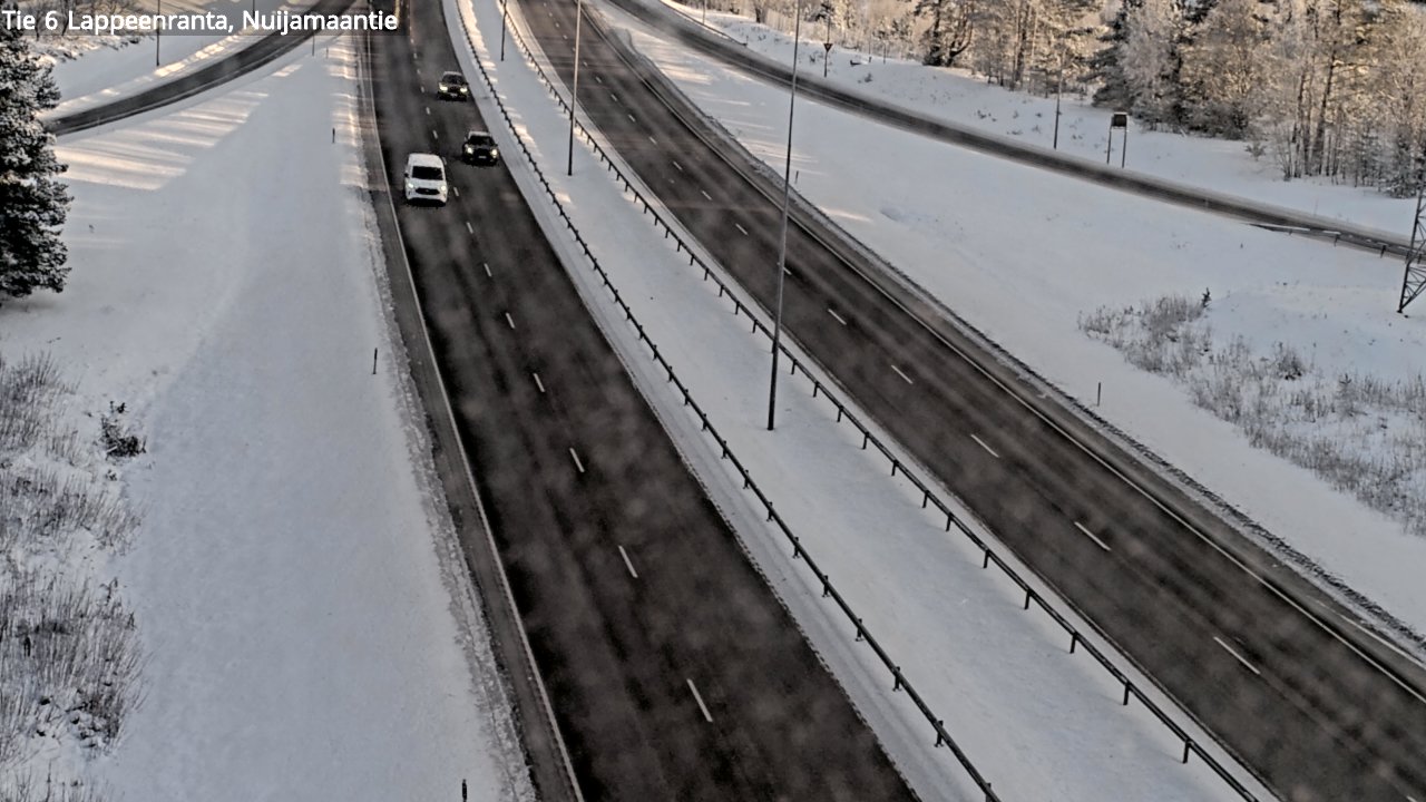 Weather Camera Image Väg 6 Villmanstrand, Nuijamaantie, Lappeenranta, Etelä-Karjala