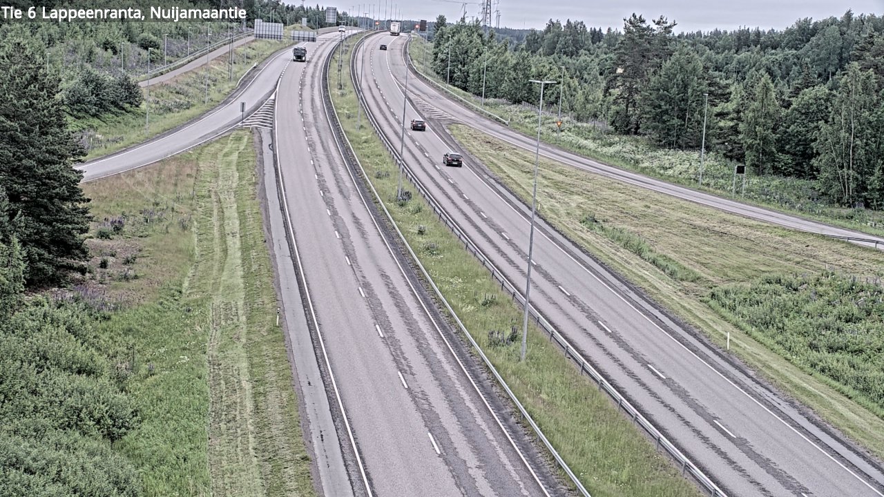 Weather Camera Image Road 6 Lappeenranta, Nuijamaantie, Lappeenranta, Etelä-Karjala