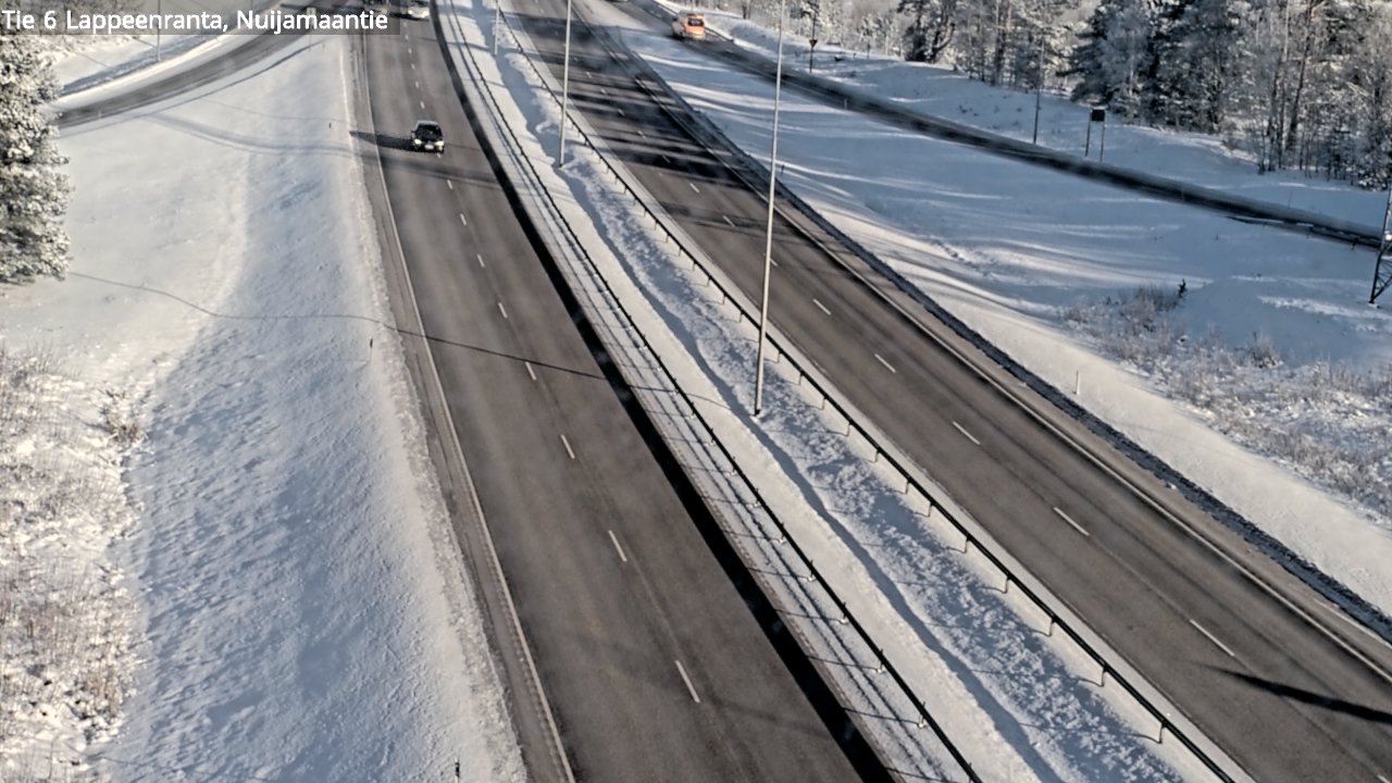 Weather Camera Image Väg 6 Villmanstrand, Nuijamaantie, Lappeenranta, Etelä-Karjala