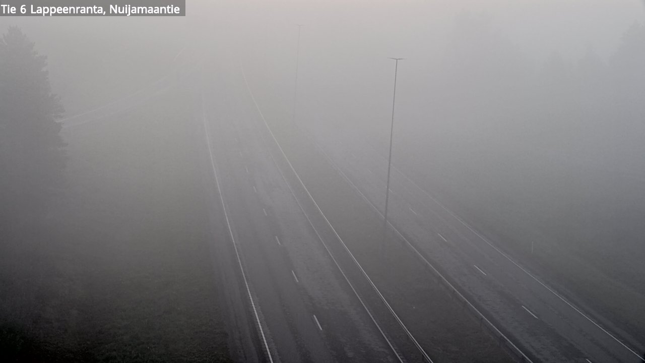 Weather Camera Image Road 6 Lappeenranta, Nuijamaantie, Lappeenranta, Etelä-Karjala