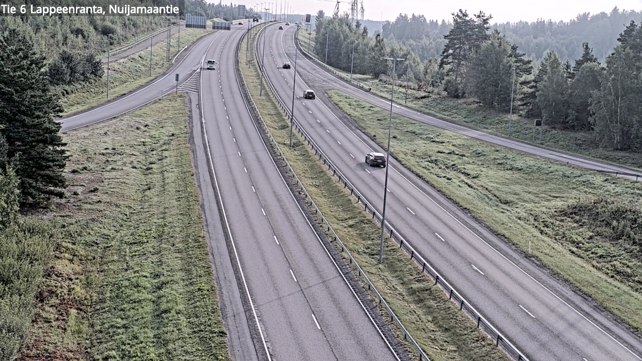 Weather Camera Image Road 6 Lappeenranta, Nuijamaantie, Lappeenranta, Etelä-Karjala
