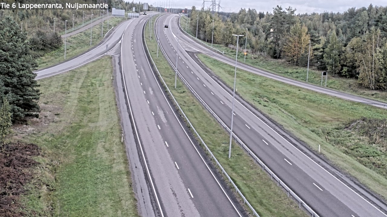Weather Camera Image Road 6 Lappeenranta, Nuijamaantie, Lappeenranta, Etelä-Karjala