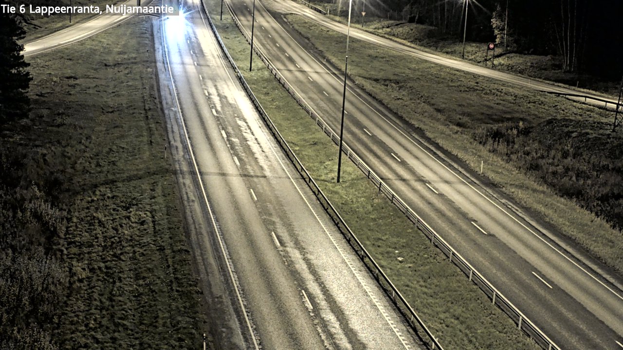 Weather Camera Image Väg 6 Villmanstrand, Nuijamaantie, Lappeenranta, Etelä-Karjala