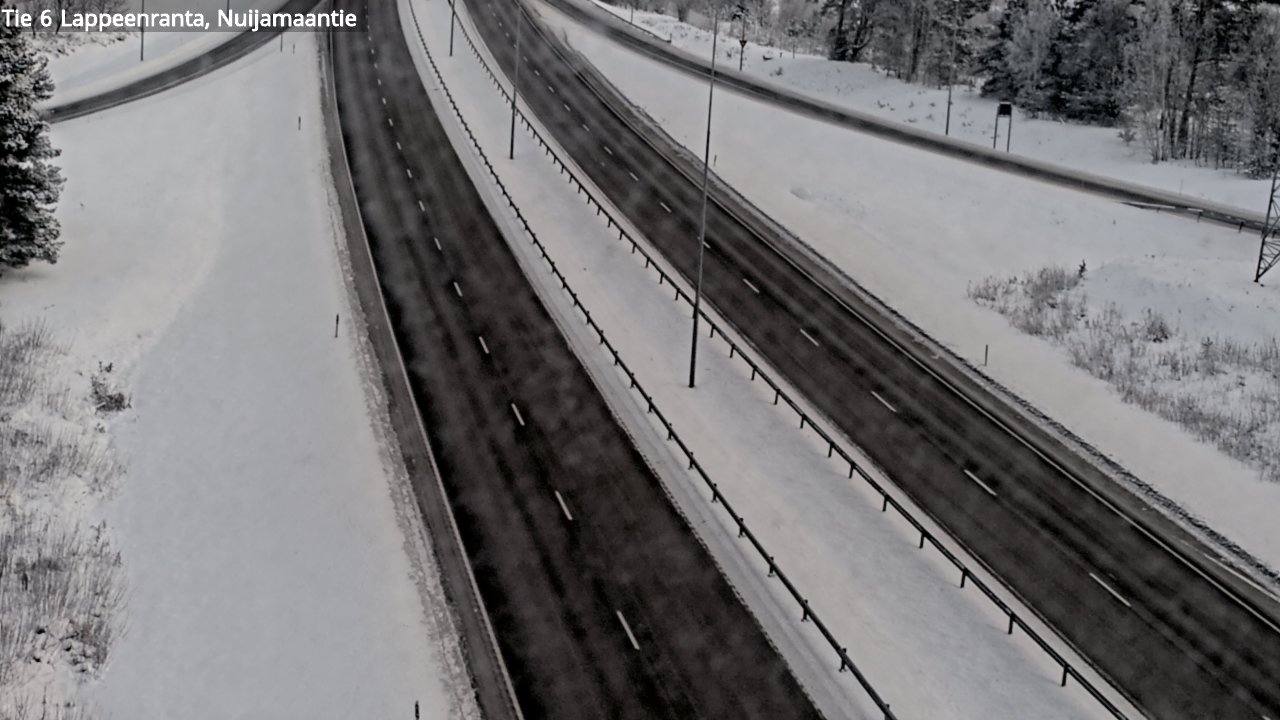 Weather Camera Image Väg 6 Villmanstrand, Nuijamaantie, Lappeenranta, Etelä-Karjala
