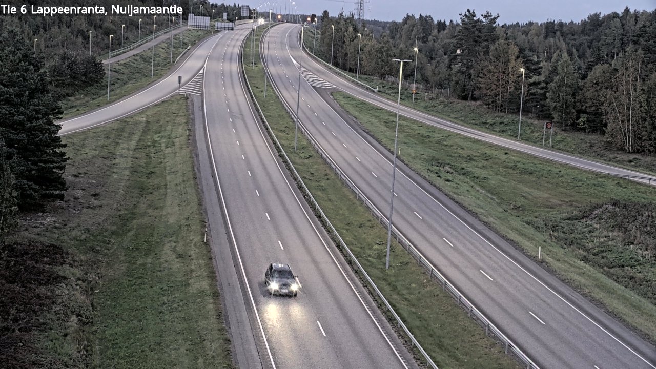 Weather Camera Image Road 6 Lappeenranta, Nuijamaantie, Lappeenranta, Etelä-Karjala