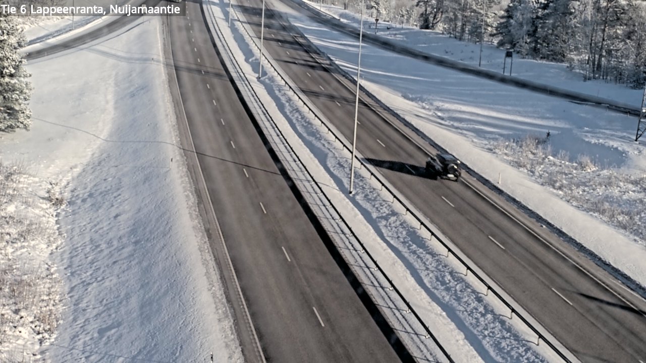 Weather Camera Image Väg 6 Villmanstrand, Nuijamaantie, Lappeenranta, Etelä-Karjala