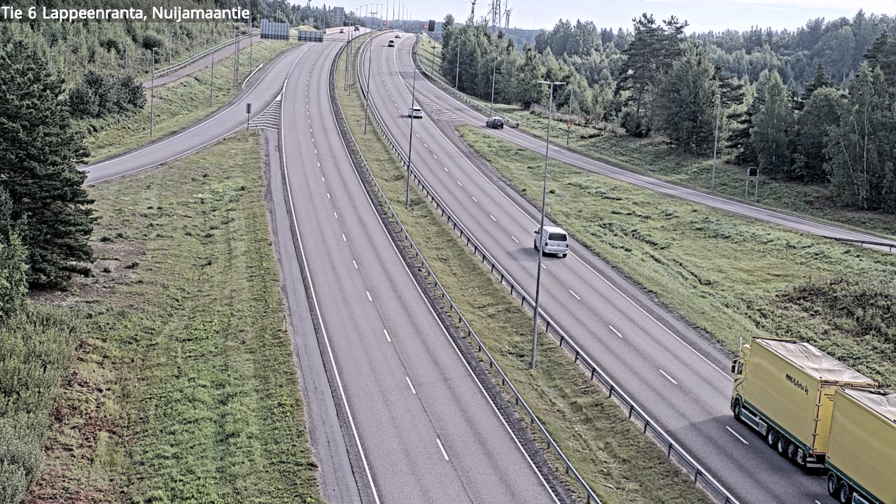 Weather Camera Image Road 6 Lappeenranta, Nuijamaantie, Lappeenranta, Etelä-Karjala