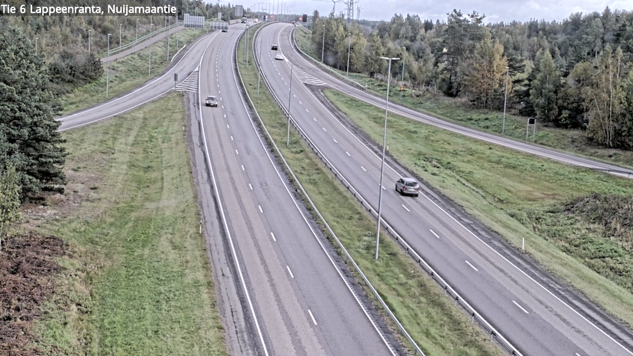 Weather Camera Image Road 6 Lappeenranta, Nuijamaantie, Lappeenranta, Etelä-Karjala