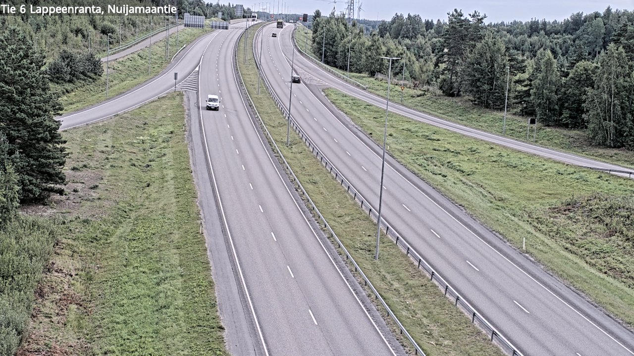 Weather Camera Image Road 6 Lappeenranta, Nuijamaantie, Lappeenranta, Etelä-Karjala