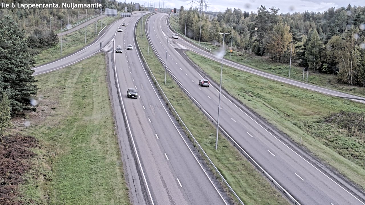 Weather Camera Image Road 6 Lappeenranta, Nuijamaantie, Lappeenranta, Etelä-Karjala