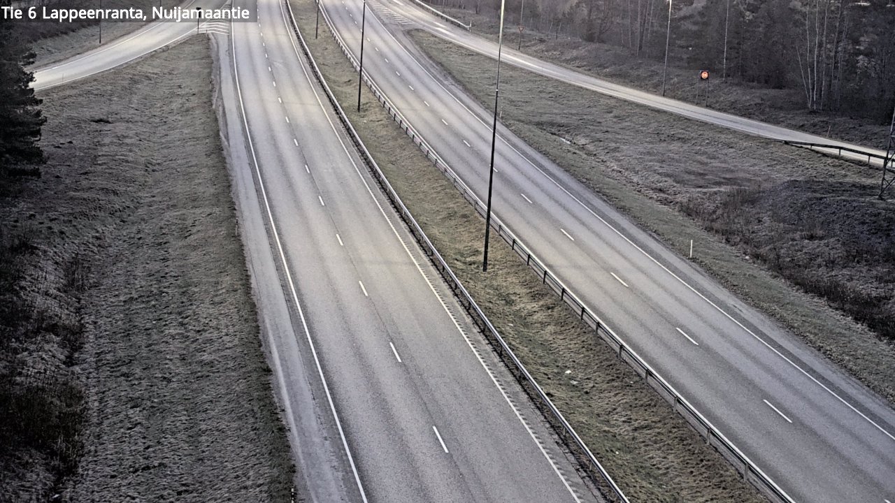 Weather Camera Image Road 6 Lappeenranta, Nuijamaantie, Lappeenranta, Etelä-Karjala