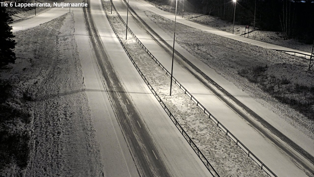 Weather Camera Image Väg 6 Villmanstrand, Nuijamaantie, Lappeenranta, Etelä-Karjala