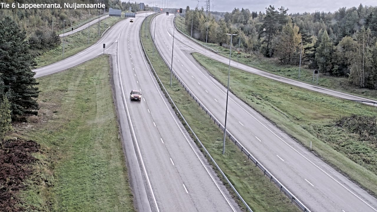 Weather Camera Image Road 6 Lappeenranta, Nuijamaantie, Lappeenranta, Etelä-Karjala