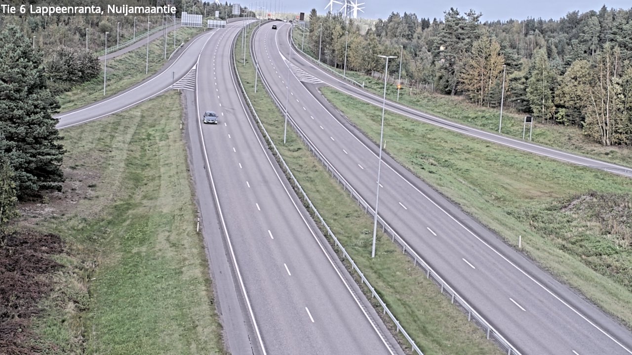 Weather Camera Image Road 6 Lappeenranta, Nuijamaantie, Lappeenranta, Etelä-Karjala