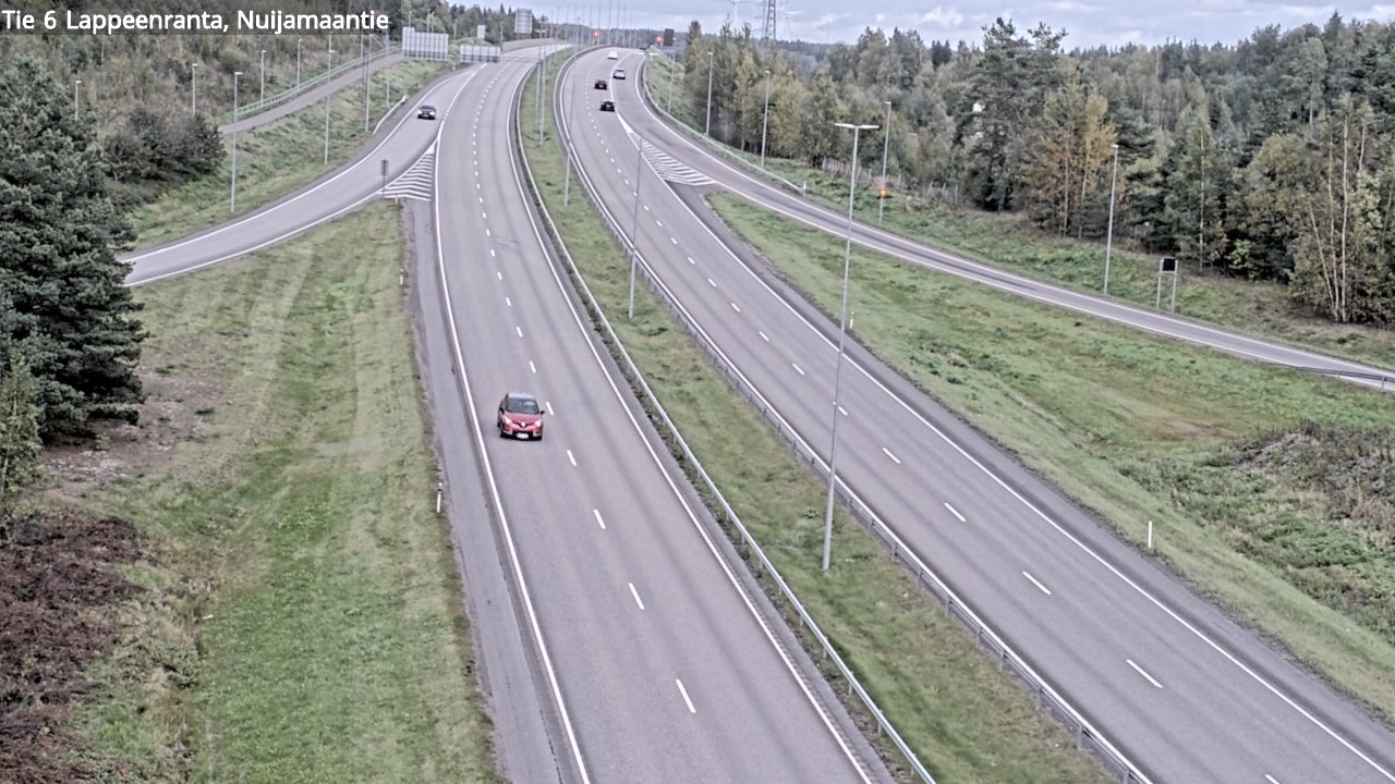 Weather Camera Image Road 6 Lappeenranta, Nuijamaantie, Lappeenranta, Etelä-Karjala