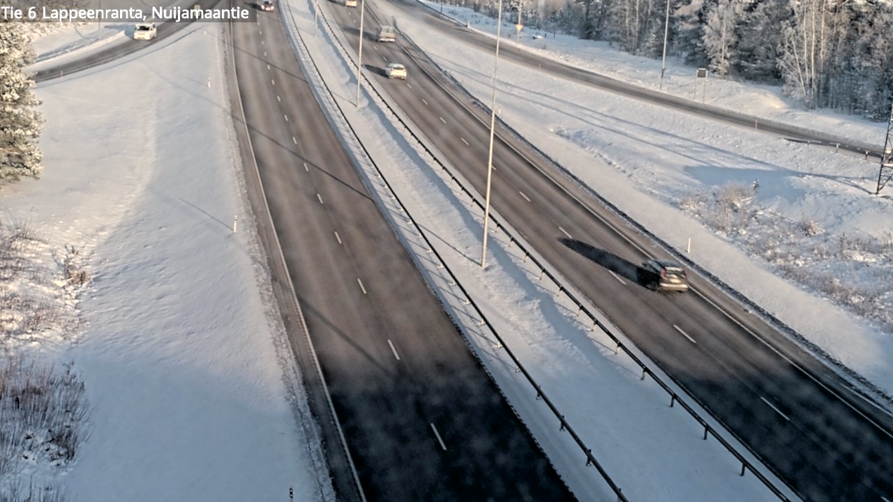 Weather Camera Image Väg 6 Villmanstrand, Nuijamaantie, Lappeenranta, Etelä-Karjala