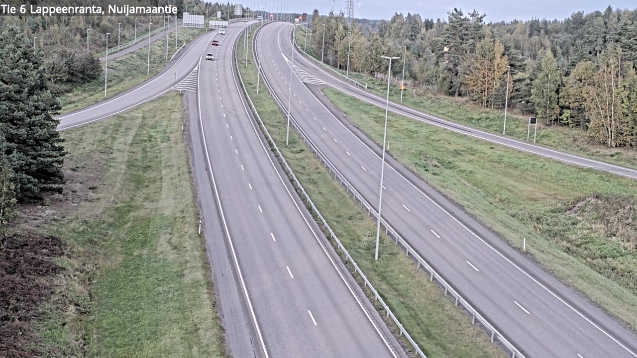 Weather Camera Image Road 6 Lappeenranta, Nuijamaantie, Lappeenranta, Etelä-Karjala