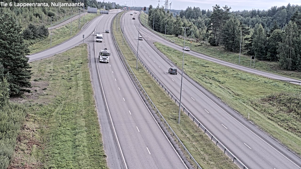 Weather Camera Image Road 6 Lappeenranta, Nuijamaantie, Lappeenranta, Etelä-Karjala