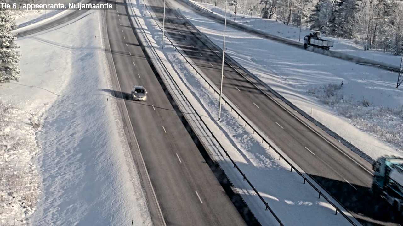 Weather Camera Image Väg 6 Villmanstrand, Nuijamaantie, Lappeenranta, Etelä-Karjala
