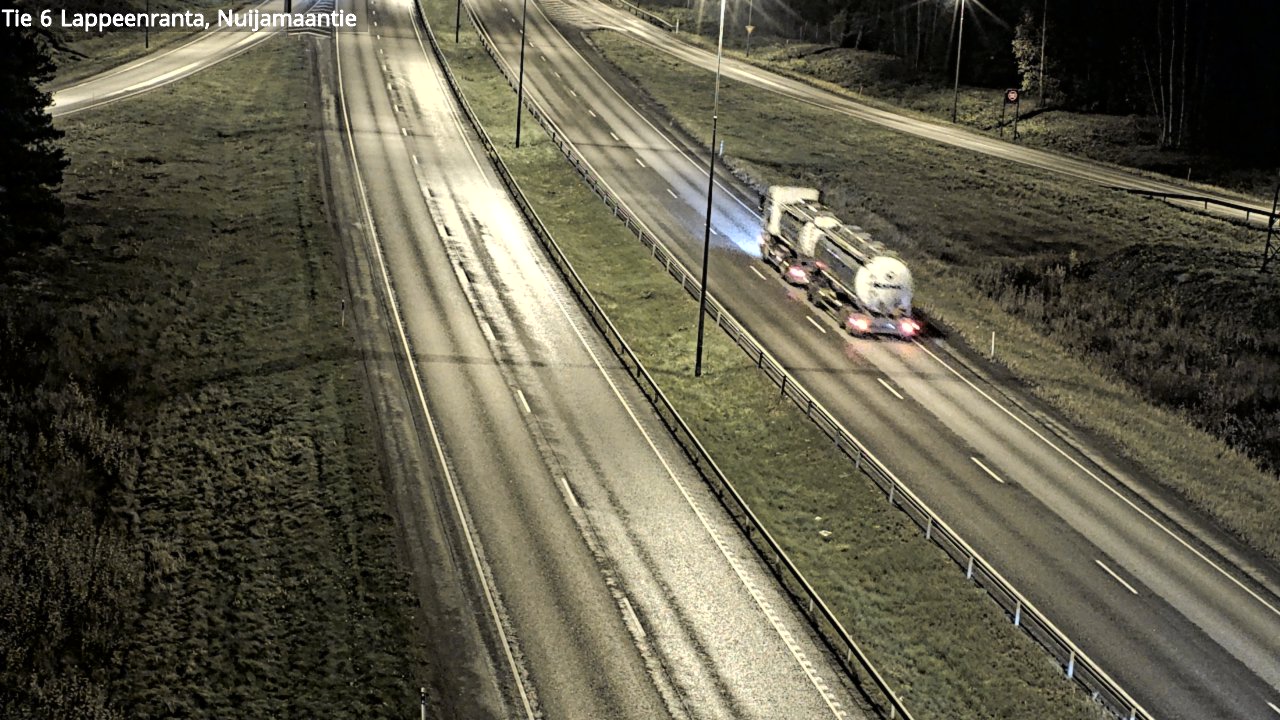 Weather Camera Image Väg 6 Villmanstrand, Nuijamaantie, Lappeenranta, Etelä-Karjala