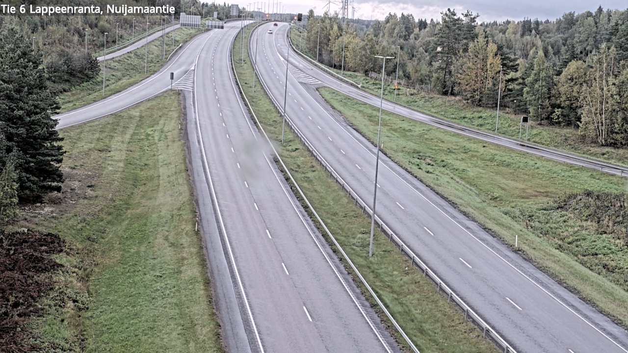 Weather Camera Image Road 6 Lappeenranta, Nuijamaantie, Lappeenranta, Etelä-Karjala