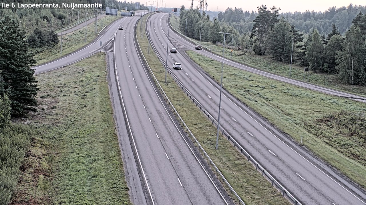 Weather Camera Image Road 6 Lappeenranta, Nuijamaantie, Lappeenranta, Etelä-Karjala