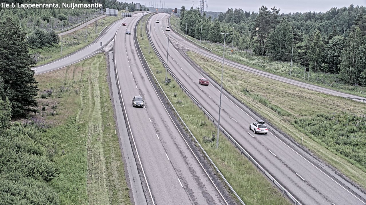 Weather Camera Image Road 6 Lappeenranta, Nuijamaantie, Lappeenranta, Etelä-Karjala