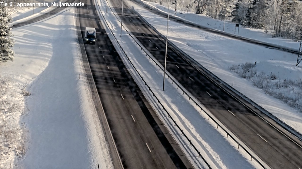 Weather Camera Image Väg 6 Villmanstrand, Nuijamaantie, Lappeenranta, Etelä-Karjala