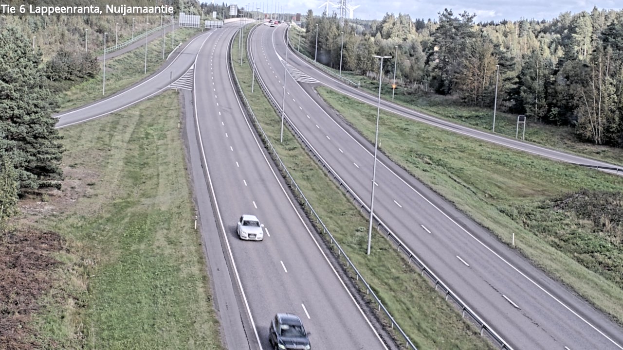 Weather Camera Image Road 6 Lappeenranta, Nuijamaantie, Lappeenranta, Etelä-Karjala