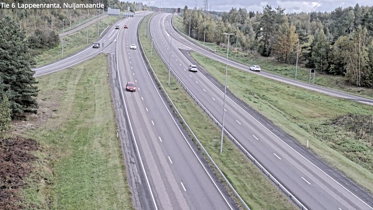 Weather Camera Image Road 6 Lappeenranta, Nuijamaantie, Lappeenranta, Etelä-Karjala