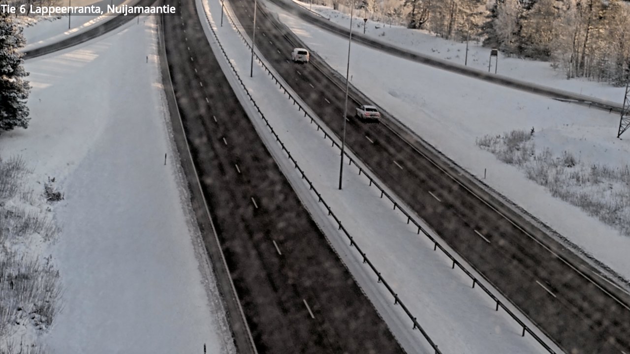 Weather Camera Image Väg 6 Villmanstrand, Nuijamaantie, Lappeenranta, Etelä-Karjala