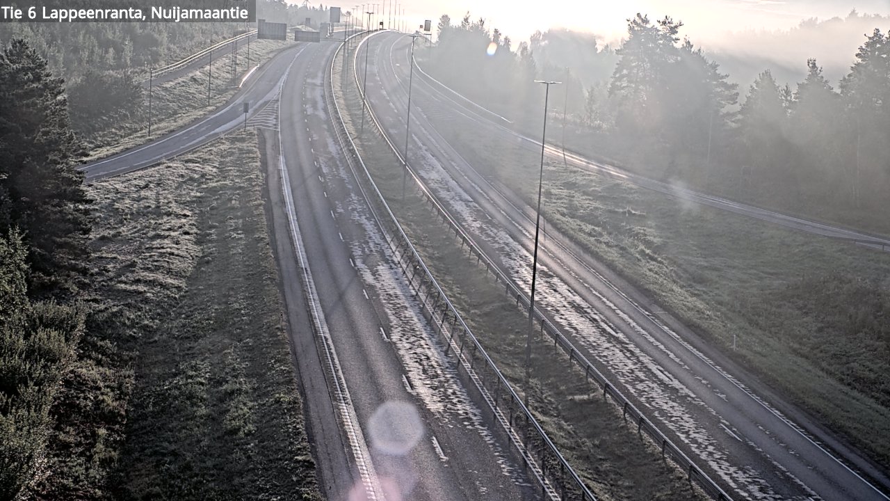 Weather Camera Image Road 6 Lappeenranta, Nuijamaantie, Lappeenranta, Etelä-Karjala