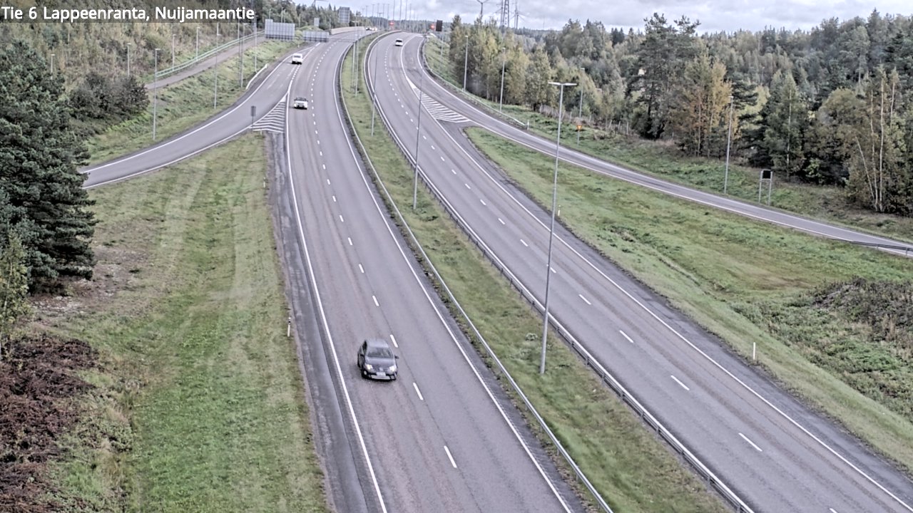 Weather Camera Image Road 6 Lappeenranta, Nuijamaantie, Lappeenranta, Etelä-Karjala
