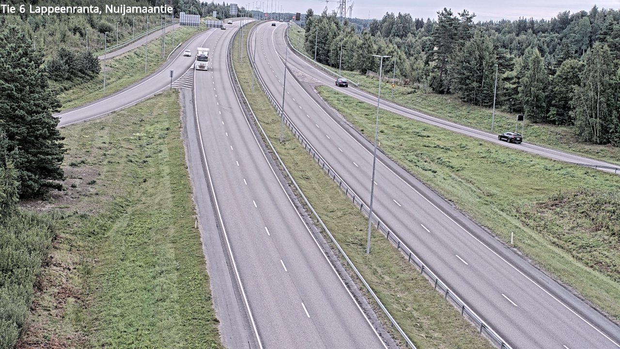 Weather Camera Image Road 6 Lappeenranta, Nuijamaantie, Lappeenranta, Etelä-Karjala