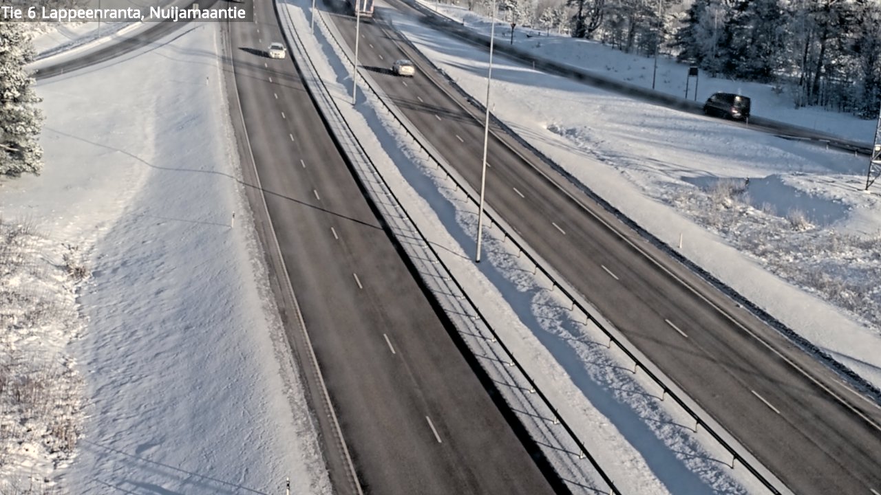 Weather Camera Image Väg 6 Villmanstrand, Nuijamaantie, Lappeenranta, Etelä-Karjala