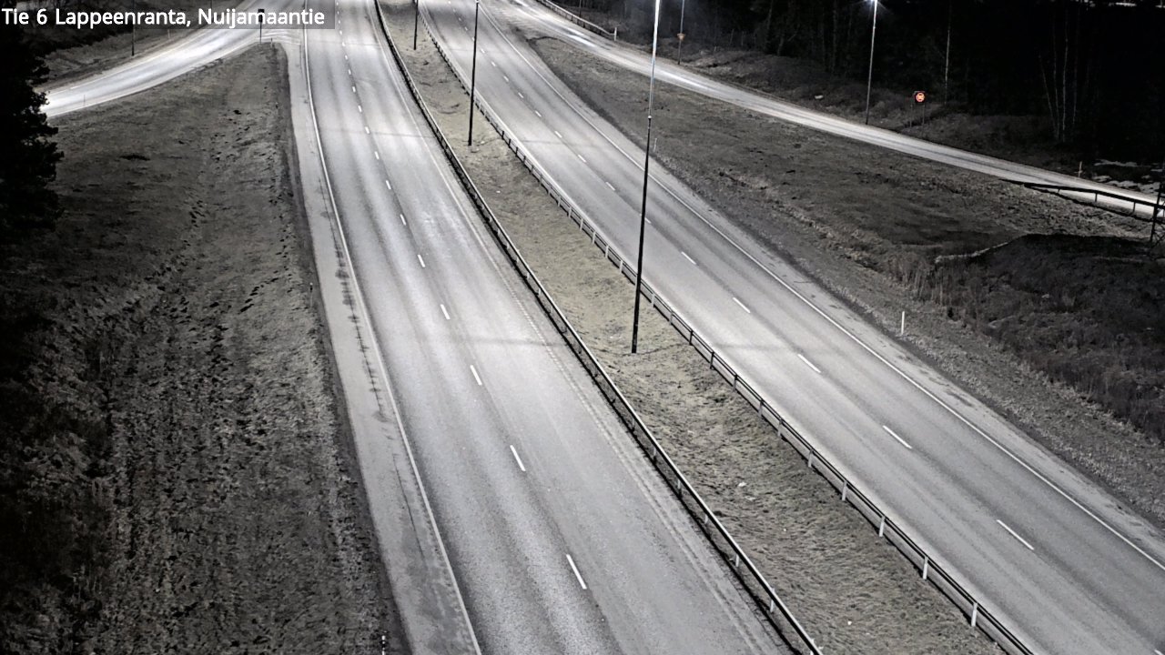 Weather Camera Image Road 6 Lappeenranta, Nuijamaantie, Lappeenranta, Etelä-Karjala