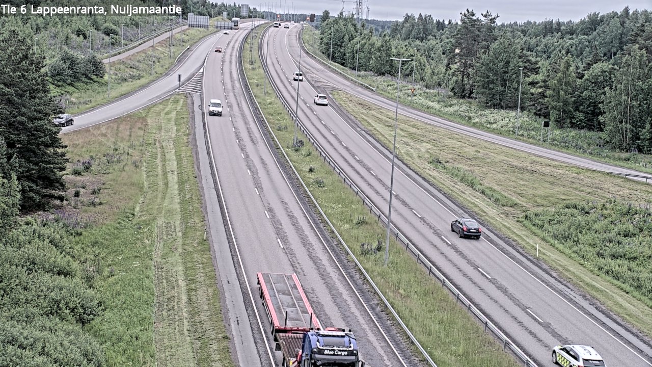 Weather Camera Image Road 6 Lappeenranta, Nuijamaantie, Lappeenranta, Etelä-Karjala