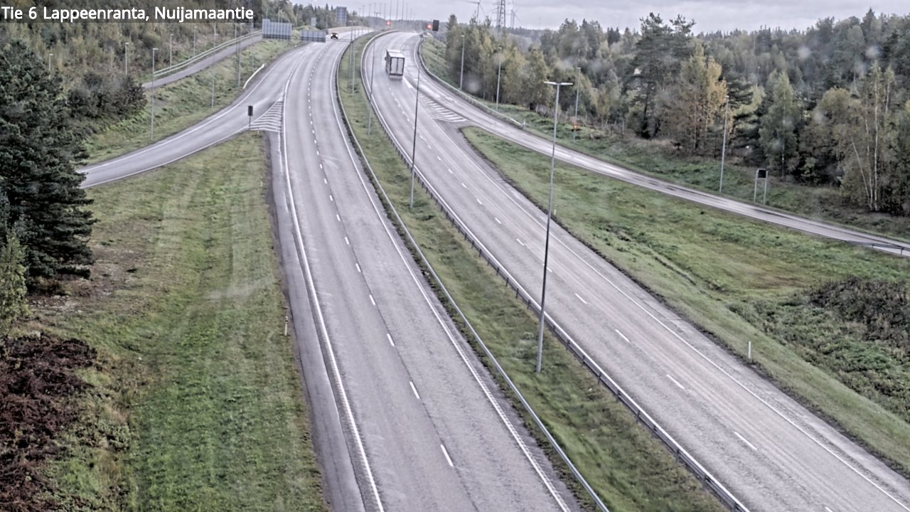 Weather Camera Image Road 6 Lappeenranta, Nuijamaantie, Lappeenranta, Etelä-Karjala