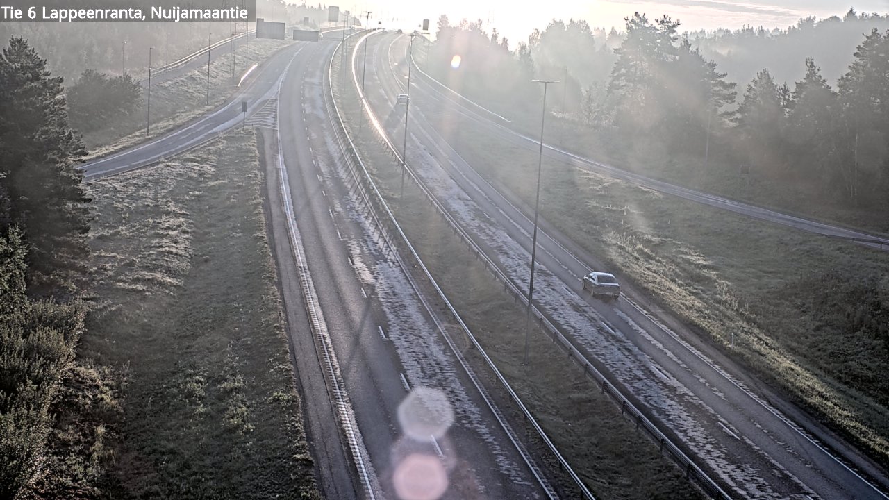Weather Camera Image Road 6 Lappeenranta, Nuijamaantie, Lappeenranta, Etelä-Karjala