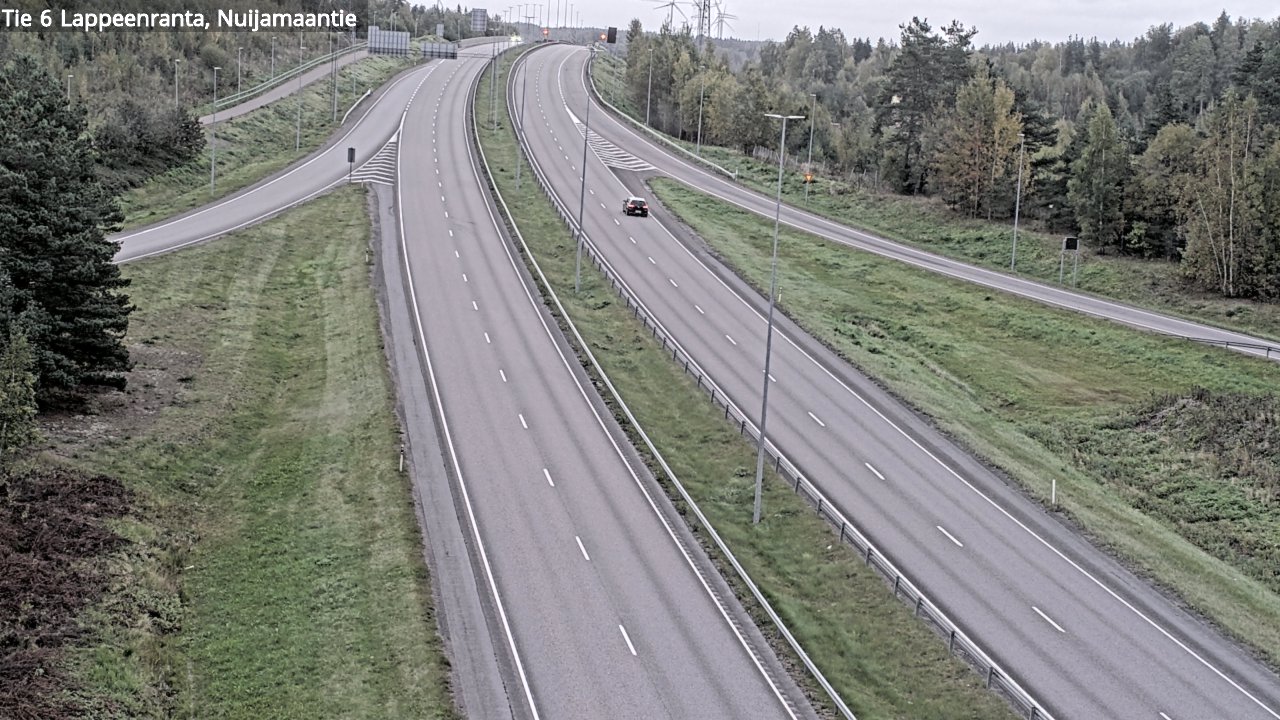 Weather Camera Image Road 6 Lappeenranta, Nuijamaantie, Lappeenranta, Etelä-Karjala