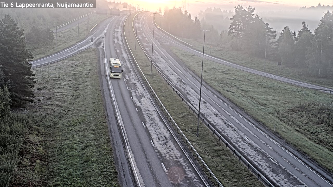 Weather Camera Image Road 6 Lappeenranta, Nuijamaantie, Lappeenranta, Etelä-Karjala