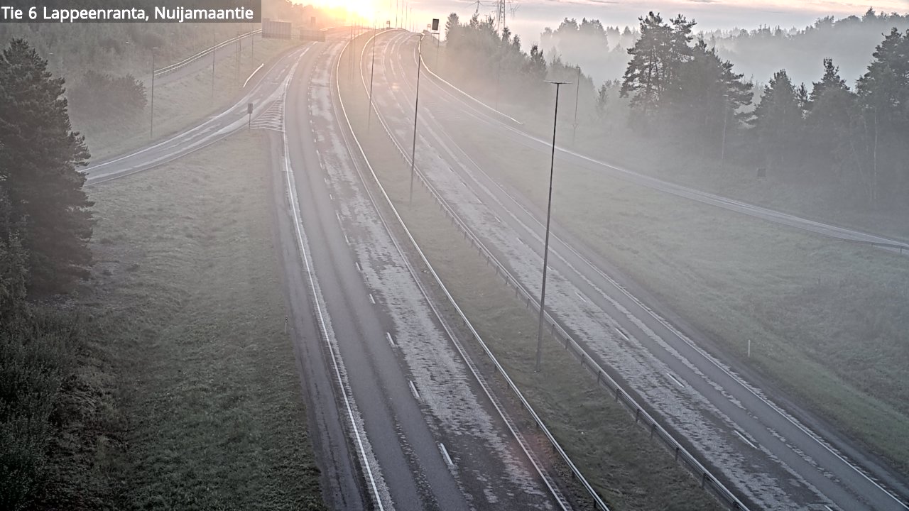Weather Camera Image Road 6 Lappeenranta, Nuijamaantie, Lappeenranta, Etelä-Karjala
